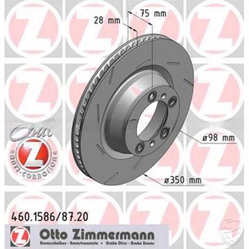 Bremsscheibe ZIMMERMANN Hinterachse links für Porsche Panamera 970 GTS/Turbo