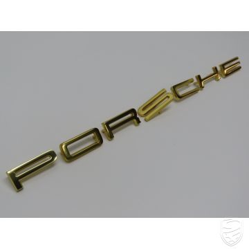 Emblem "P O R S C H E", gold für Porsche 911 '66-'73