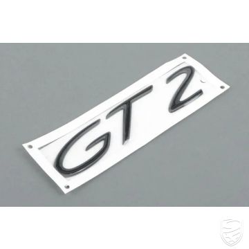 Emblem "GT 2" schwarz für Porsche 996 997